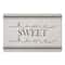 White with Green Stripes Home Sweet Home Floor Mat